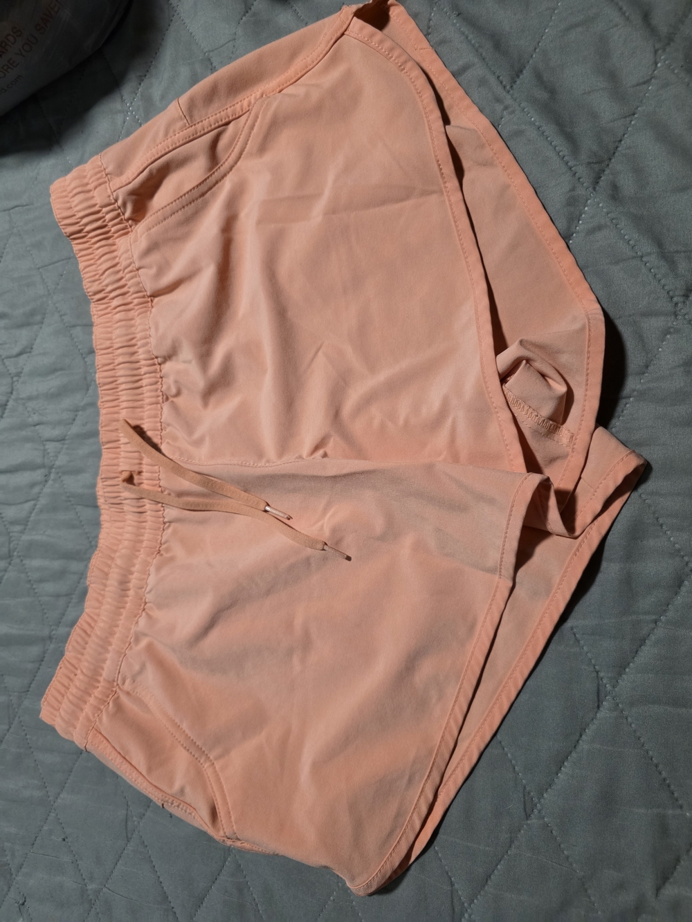 Columbia Peach Athletic Shorts with Drawstring Waist